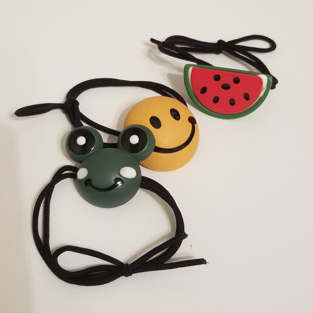 Kawaii Character Hair Ties accessories 3 pcs lot New
